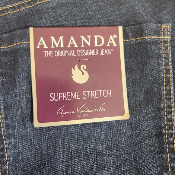 Gloria Vanderbilt Amanda Jean Plus Size 22W Short Petite Tapered Leg Stretch NWT - Picture 5 of 16